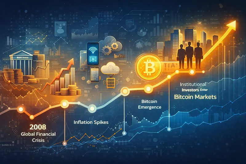 global financial crises inflation spikes and technological milestones leading