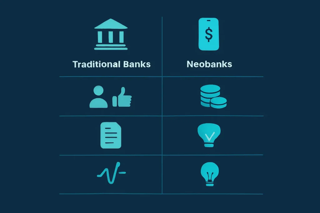 traditional vs neobank comparison