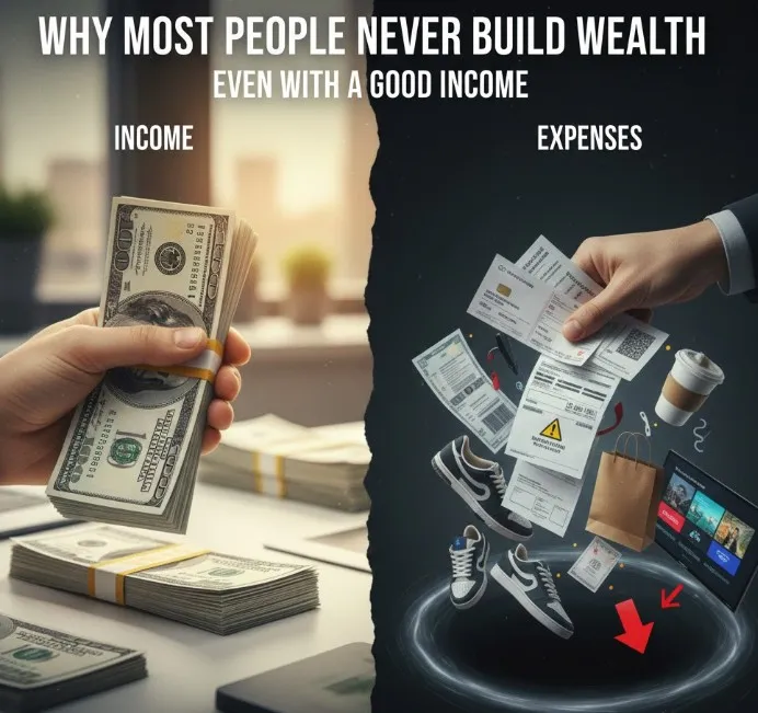 High income earner struggling to build wealth due to poor financial habits